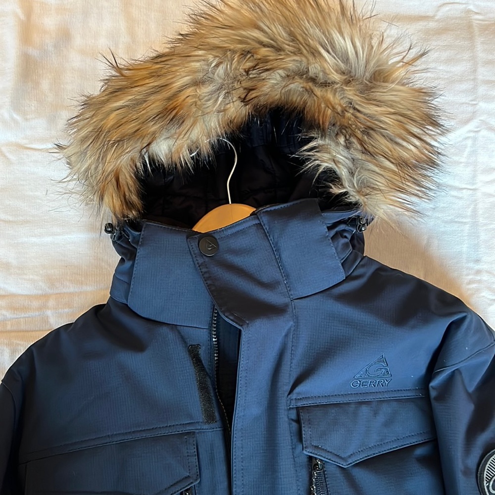 Gerry hooded down jacket Large Navy